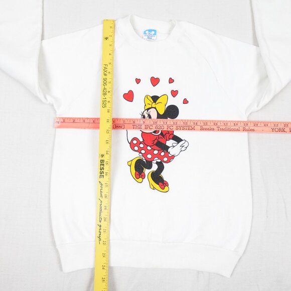 Vintage Minnie Mouse Disney Shirt Women's Medium Sweatshirt Made in USA 80s - Picture 10 of 13